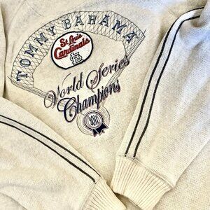 Tommy Bahama 2011 MLB St. Louis Cardinals World Series Men's L Cotton 1/4 Zip